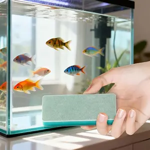 2-Piece Aquarium Glass Magic Cleaning Brush Set, Gentle on Fish Tanks & Surfaces, Restores Clarity, Safe for Hands