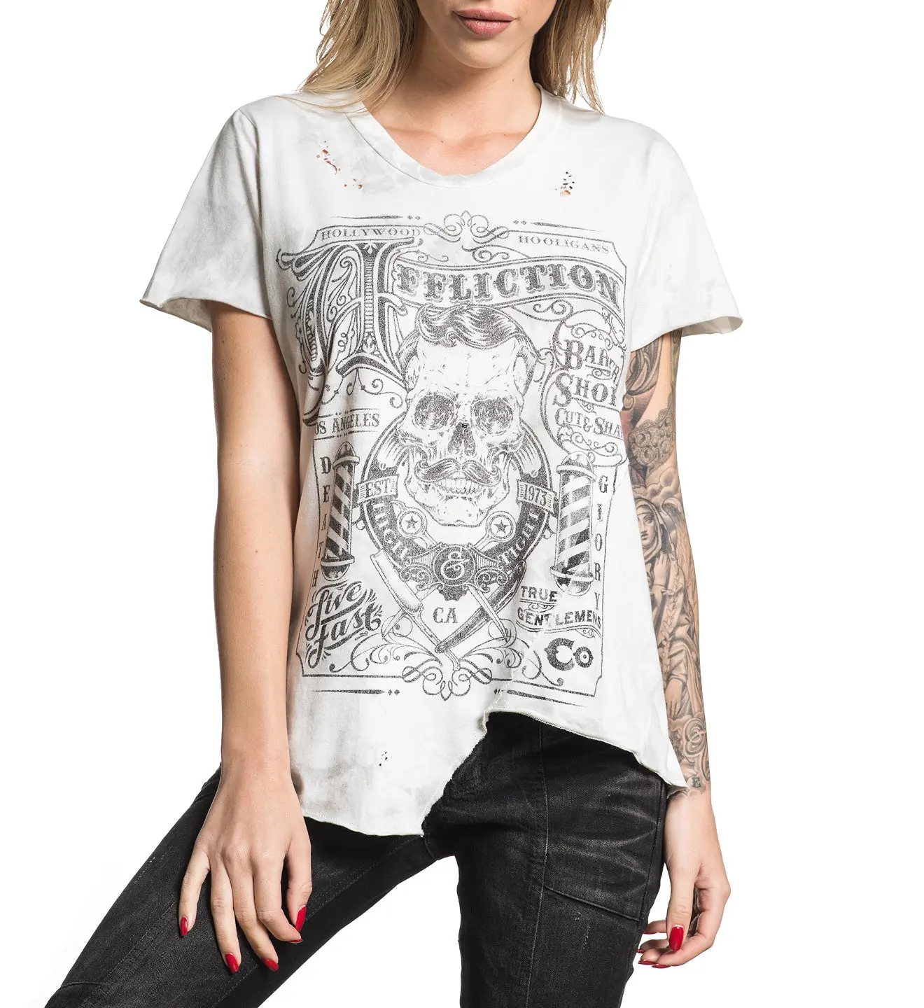 AFFLICTION Women's T-Shirt The Barber