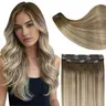 Full Shine Lace Clip in Hair Extensions Real Human Hair 3 Pcs Clip ins 50Gram for Women