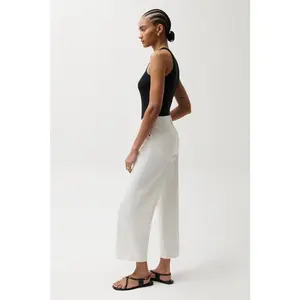 Kyra High Rise Bowed Ankle - Antique White