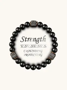 Onyx Stone Beaded Bracelet, 8mm Matte Beaded Bracelet for Men, Grounding & Protecting Stone, Men's Jewelry for Confidence & Stability, Energy Bracelet, Crystal Bracelets