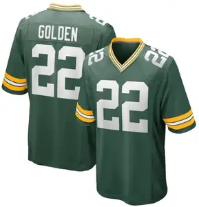 Green Bay Golden 22 Green/White/Navy Football Player Game Jerseys, Sports Stitched T-shirts Top for Men Women Youth Boys Girls