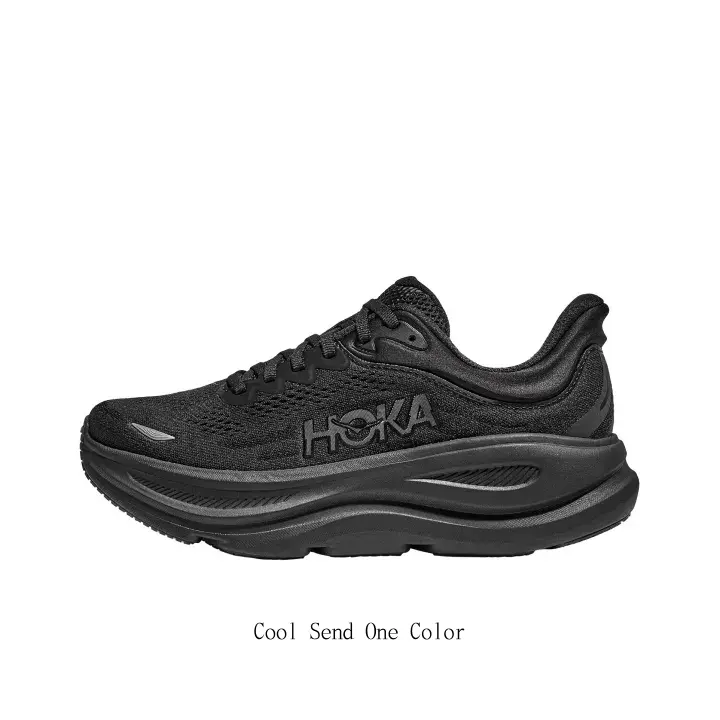 Black Mesh Breathable Running Shoes, Ultra-Cushioned Non-Slip Athletic Footwear, All-Day Comfy Road Trainers