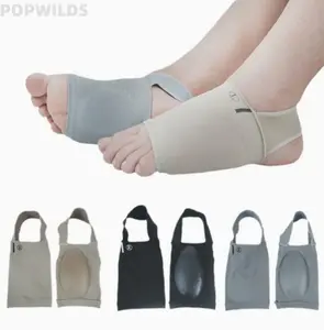 2-pack gel foot sleeves with arch support and compression, relieves plantar fasciitis pain. Flexible ankle wrap design offers stable protection. Comfortable to wear all day, ideal for daily use and easing foot discomfort effectively.