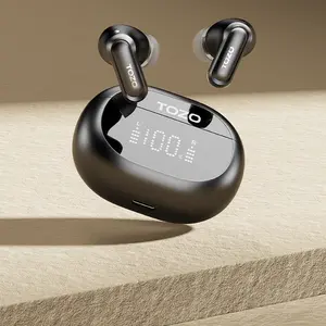 TOZO NC20 Active Noise Cancelling Wireless Earbuds, 80H Playtime IPX8 Waterproof, LDAC Hi-Res Audio, 6 Mics AI Call Clear, Bluetooth 5.3 Headphones with Wireless Charging Case, 32 EQ App