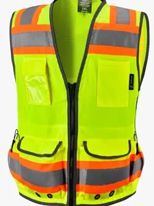 Yellow Class 2 Heavy Duty Two Tone Engineer Vest