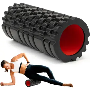 Krightlink Foam Roller for Deep Tissue Massager, 13" High Density Exercise Patented Roller for Muscle Massage and Myofascial Trigger Point Release Back Roller for Fitness, Yoga and Pilates (Black)