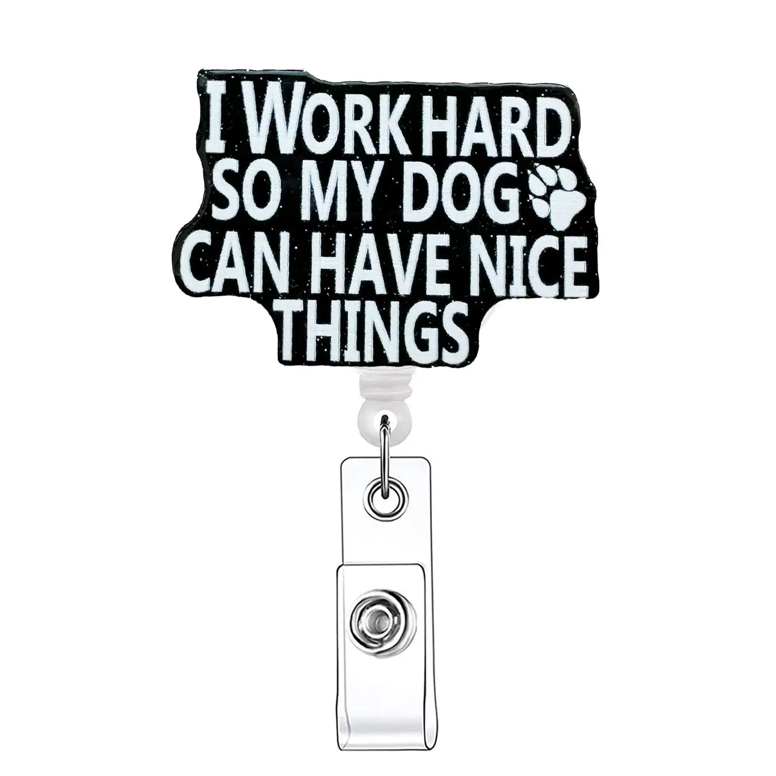 Back to School Funny Slogan Pattern Badge Holder, 1 Count Retractable Badge Reel, Identification Badges & Supplies for Nurses & Doctors & Office Staff