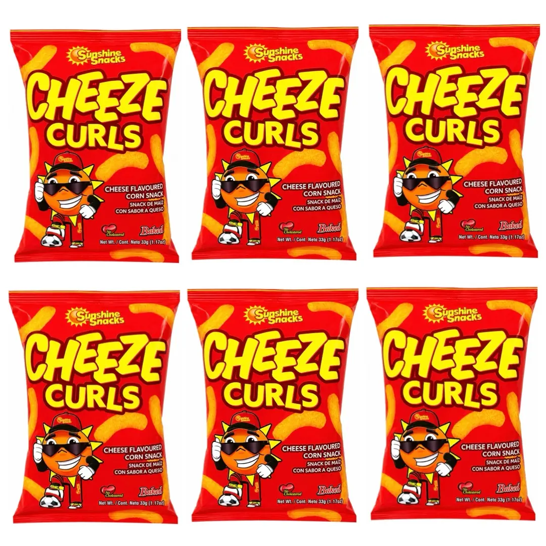 SUNSHINE SNACKS CHEESE CURLS 1.17OZ (PACK OF 6)