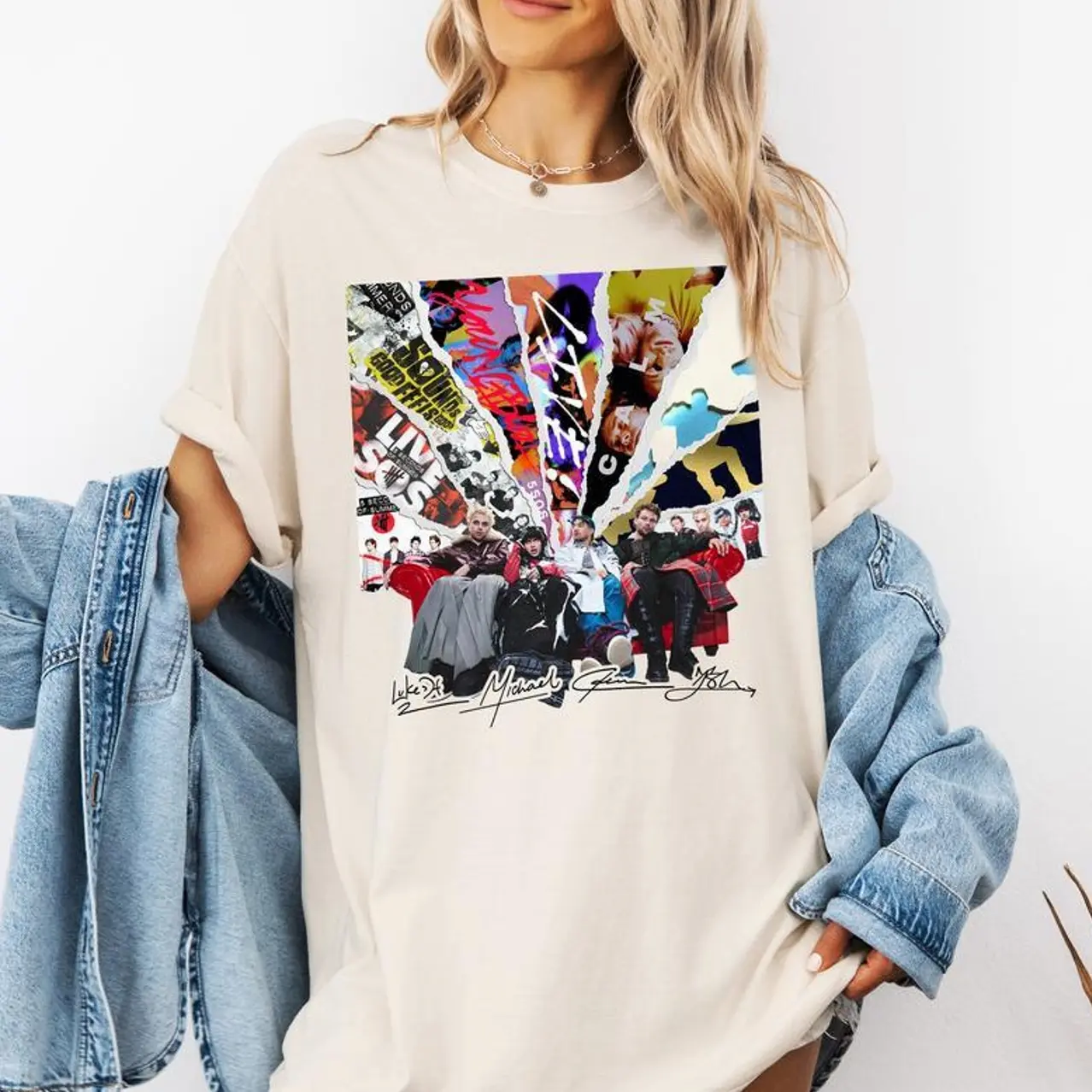 5SOS Vintage Shirt, 5 Seconds of Summer Inspired Tee, Retro Concert Tour Style T-Shirt, Unisex Casual Top, Perfect Gift for Fans. A