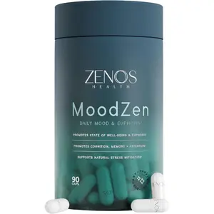 Zenos Health MoodZen - Daily Mood & Euphoria Supplement with 90 Capsules for Natural Stress Relief & Cognitive Performance Support