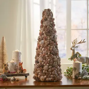 PINE CONE TABLE TOP TREE easy-to-use, holiday festivities