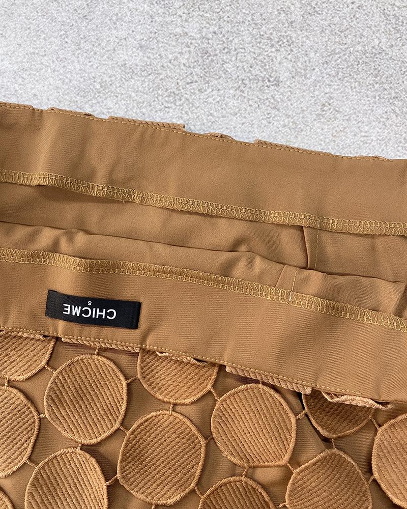 ChicMe Women's Hollow-out Boho Tassel Slim Fit Bodycon Wedding Guest Long Wedding Skirt