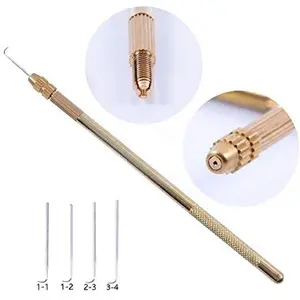 4  Ventilating Needles +1 Br Ventilating Holder for Make and Repair Lace Wig