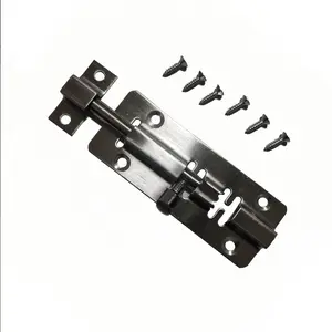 Stainless Steel Latch Semi-Round, Sliding Bolt Lock, Closet Anti-Theft Bolt, Garden Door Latch, for Easy Installation