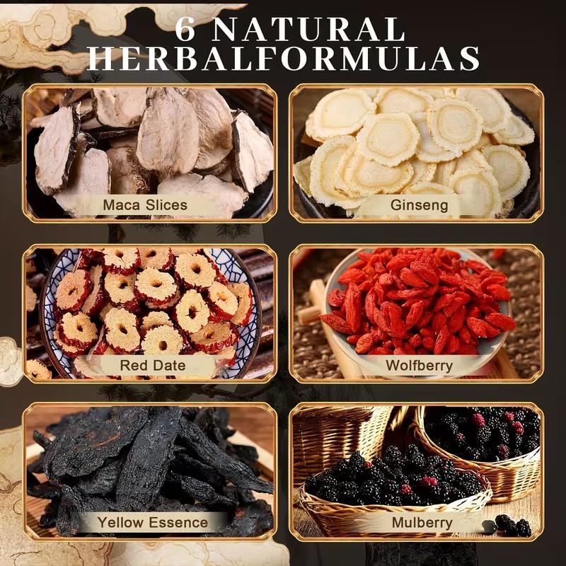 Ginseng Five Treasure Tea, Kidney Tea Formula Ginseng RedDate Natural Herbal Kidney Cleansing for Men Women, te de riñon Saludable Organica Health Beverage