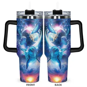 40oz Tumbler, 1pc Gift, Stainless Steel Cup, Insulated Travel Drinkware, Insulated and Durable, Design with a fox theme, A Thoughtful Gift for fox Lovers, also an excellent gift for family, friends and colleagues, Perfect for Everyday Use