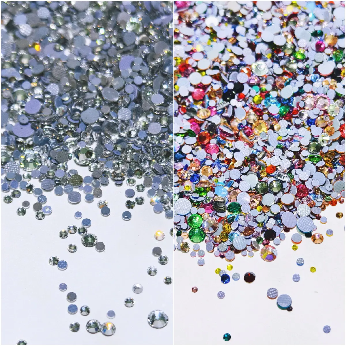 Mini Flat Back Rhinestone for Nail Art DIY - Perfect for Customizing Your Manicure nail accessory custom hand Kawaii Flatback woman diy rhinestone design elegant live reveal Square glitter design decor trendy design Colorful Crystal Clear