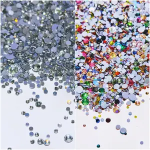 Mini Flat Back Rhinestone for Nail Art DIY - Perfect for Customizing Your Manicure nail accessory custom hand Kawaii Flatback woman diy rhinestone design elegant live reveal Square glitter design decor trendy design Colorful Crystal Clear