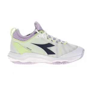 diadora Womens Speed Blushield Fly 4 Plus Clay Tennis Sneakers Shoes - Green, Purple