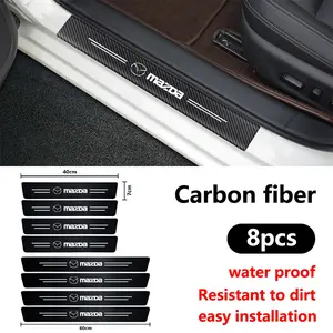 Mazda Car Door Sill Protector Strips, Anti-Scratch Wear Resistant, Installation, Fits Mazda 3/6/cx-3/cx-5/cx-8/mx-5 Series, Exterior Decoration Accessories
