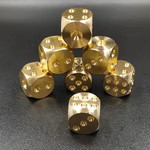 Elegant Classic Brass Dice Carved Board Game Set, Perfect for Bar Games & Tabletop Fun, Unique Gift Idea for Gamers & Collectors