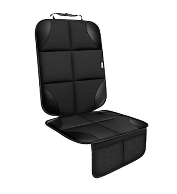 Car Seat Protector for Child Car Seat, Heavy Duty 600D Waterproof Car Seat Cover with Thick Padding Anti-Slip Backing, No Imprints or Indentations, Universal Fit for Most Vehicles