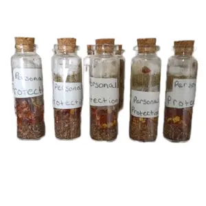 Personal Protection Jars - Glass Containers with Cork Lids for Your Needs Bottles