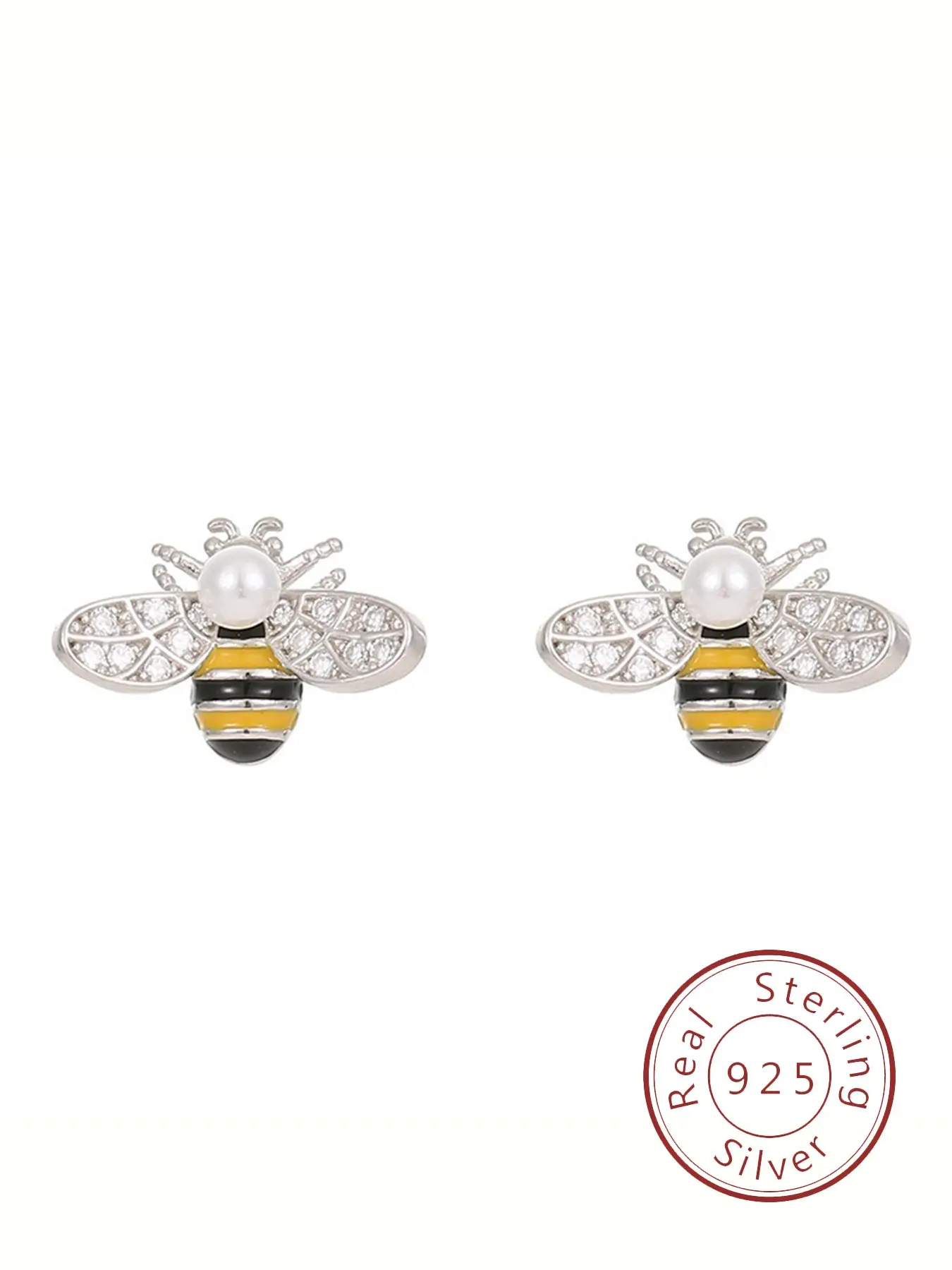 S925 Silver Cute Bee Earrings for Women, Hypoallergenic Jewelry, Perfect for Daily Wear, Adorable Insect Design, Elegant Accessory