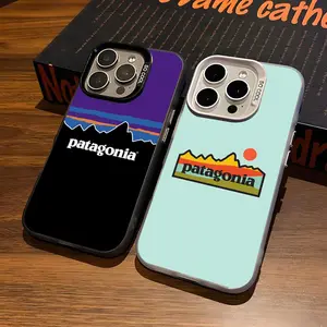 P-PatagoniaSE Phone Case For iPhone17 Air 16 15 14 Plus 13 12 11 Pro 7 8 XS Max XR silver black bumper case