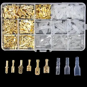 270pcs/set 2.8mm 4.8mm 6.3mm Plug Spring Female Male Spade Cold Crimp Terminals Connector Car Speaker Electrical Wire Connectors Set