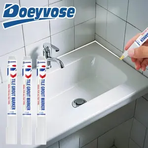 Tile Grout Pen, Waterproof Quick Drying Floor & Wall Repair Pen, Invisible Waterproof Sealant, Multipurpose Sealant for RV Plastic/Marble/Concrete/Tile