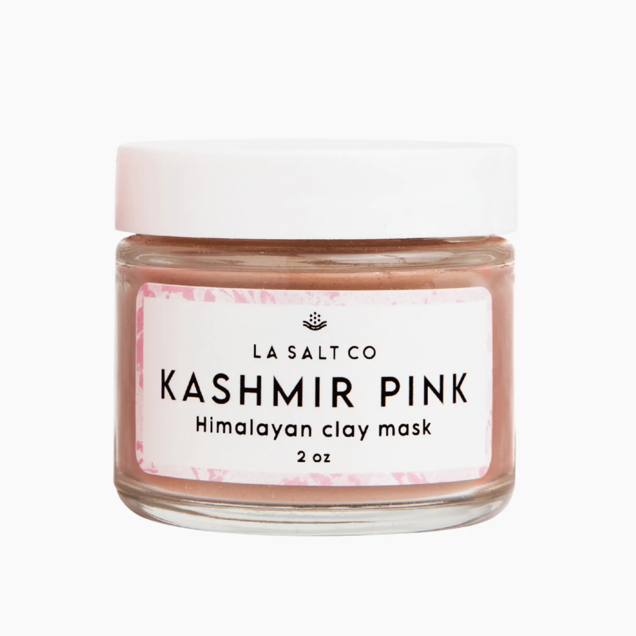 LA SALT CO Kashmir Pink Clay Paste Mask with Himalayas Pink Salt - Vegan, Gentle, Nourishing, Non-Toxic, Fragrance-Free Deep Cleanser for Oily Skin, Blackhead Removal, Anti-Acne, Radiant Skin, 2 oz Travel Size
