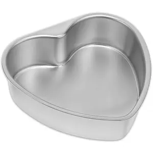 Heart Shaped Cake Pans, Aluminum Cake Mold Heat-Resistant Heart Baking Cake Pan DIY Baking Mold Tool for Wedding, Birthday Parties, Family Occasions, Chocolate, Bread
