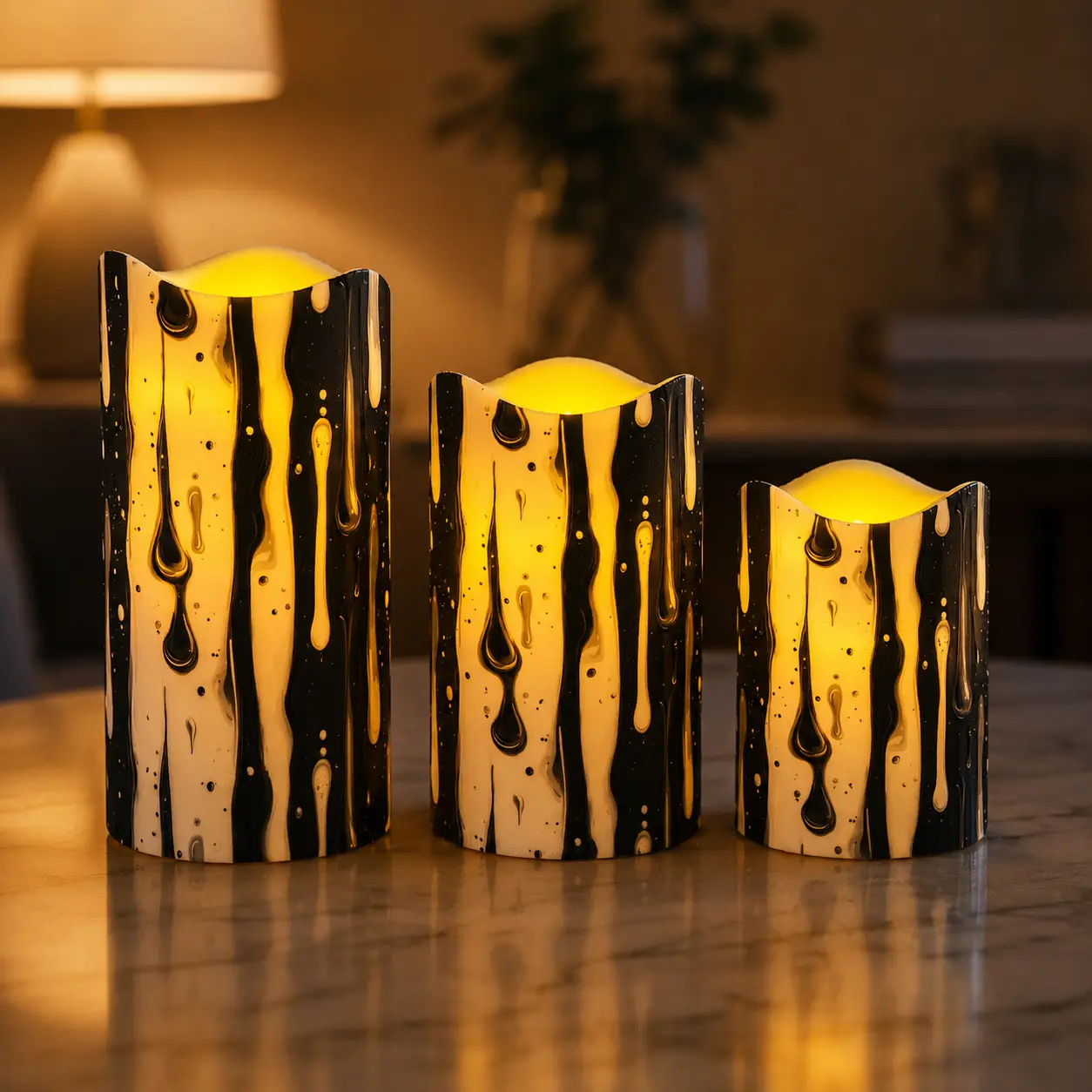 Flameless LED Candles with Remote, Realistic Dripping Wax Effect Candle Lights, Battery Operated Warm Glow Candles with Timer & Dimming for Home Decor
