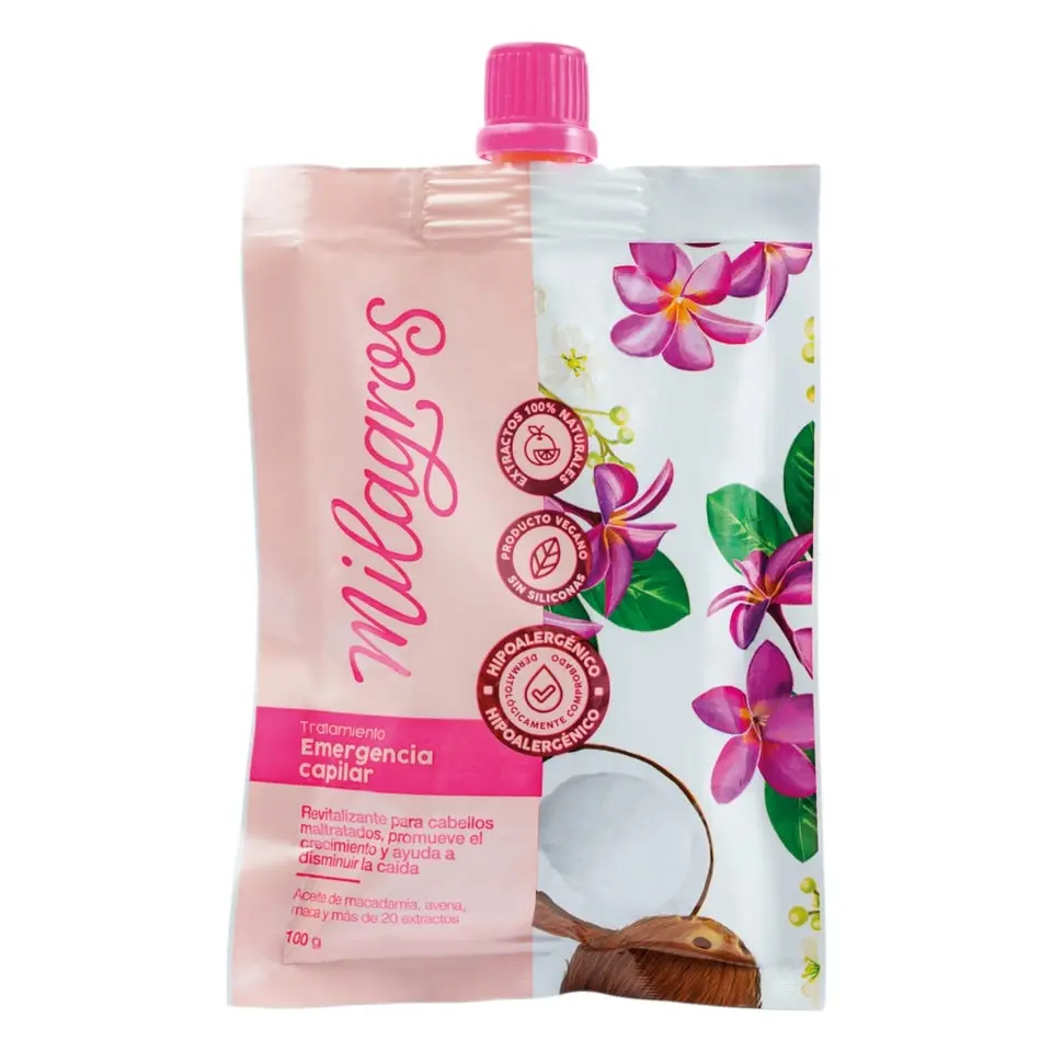 Milagros Doypack Haircare Kit - Vegan, Natural Formula 7-Step Hair Rescue with Coconut, Argan Oil, Keratin for Repairing, Hydrating Dry, Damaged Hair