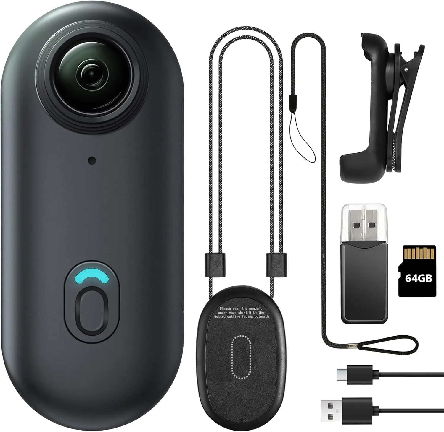 Mini Action Camera IPX7 Waterproof Thumb Body Cam Helmet Mount Magnetic Sport DV for Bike Cycling Pet Vlogging Movie 1080P/4K Metal Compact Design