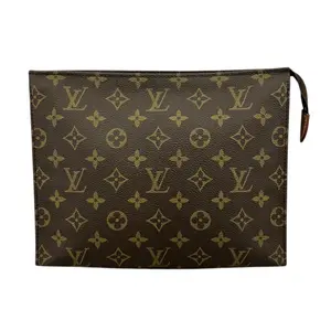 Pre-owned Louis Vuitton Canvas Small Leather Goods Poche Toilette 26 Monogram pouch