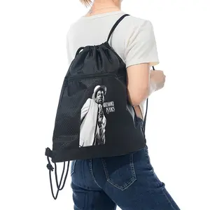 Vintage Gregory Isaacs Music Singer Print Drawstring Bag Sport Gym Workout Bag for Music Lovers Festival Travel Outdoor Activities Gift for Christmas Birthday Anniversary and Special Occasions Fans