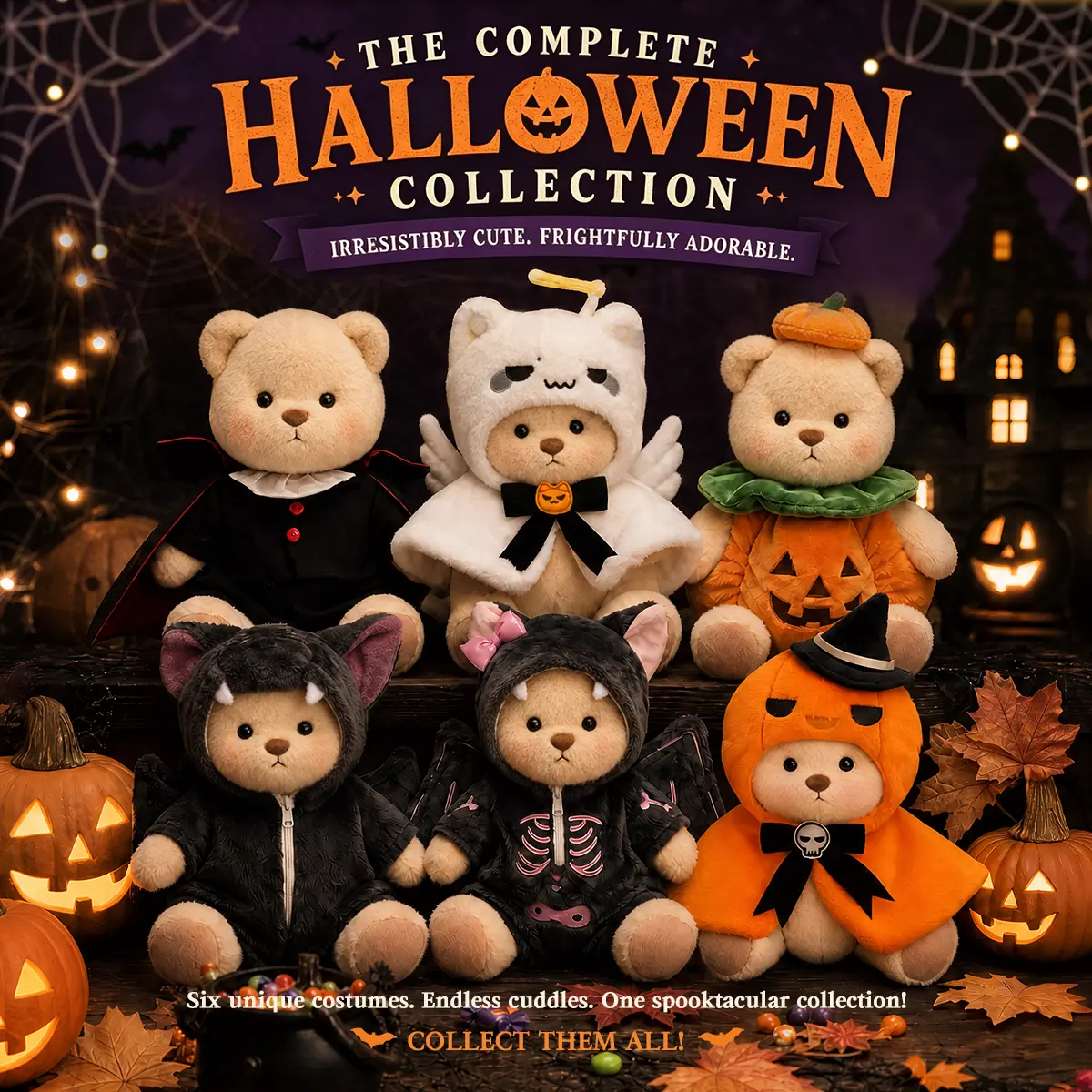 Summer Halloween Vibes with Getahug: Spooky Fun in the Sun | Getahug Halloween Collection  | Handmade Jointed Teddy Bear Gift