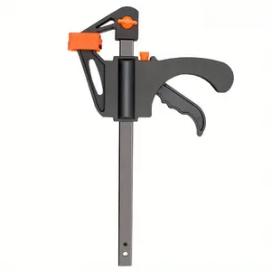 4-Inch Woodworking Clamp, F-Type Strong Grip, Quick Ratchet Release, Adjustable Clamp Height, DIY Hand Clamps Tool, Ideal for Home Renovation, Workpiece Fixing