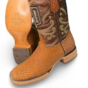 Bota Vaquera Cuello De Toro Miel Para Caballero