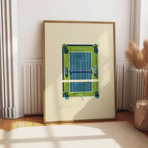 Vintage Tennis Wall Art Print, Vintage Tennis Wall Art Print