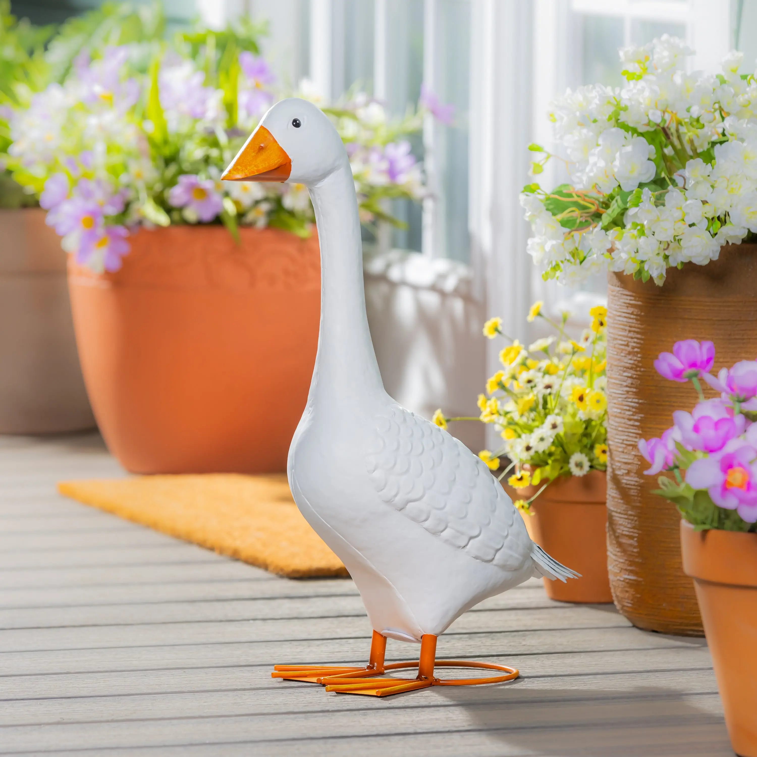 Giddy The Goose, Metal Porch Statue, 21"H Giddy The Goose, Metal Porch Statue, 21"H