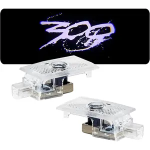 Car LED Door Logo Projector Ghost Shadow Light Compatible with 300 300C 300S 2005-2022 HD White LED Laser Courtesy Step Light for 300 Car Accessories