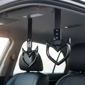 2 PCS Car Accessories Heart Handle Strap Drift Charm, Hanging Ring Exterior Keychain Decoration for Car universal holder Car Decals Car Ornament