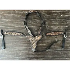 Black Headstall & Breastcollar Set