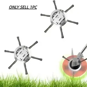 Steel Wire Trimmer Head for 5mm Shaft, Weed Eater Replacement Head, Adjustable Nozzle for Electric and Cordless Trimmers