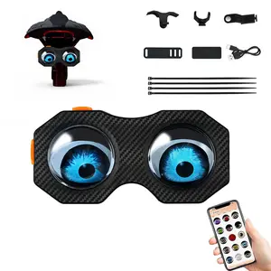 Demon Eyes Bike Tail Light, Waterproof Smart LED Rear Bike Light with 82 Presets, Programmable Eyes Rear Bicycle Tail Light with Type-C Charging, Mounting Bracket for Bikes