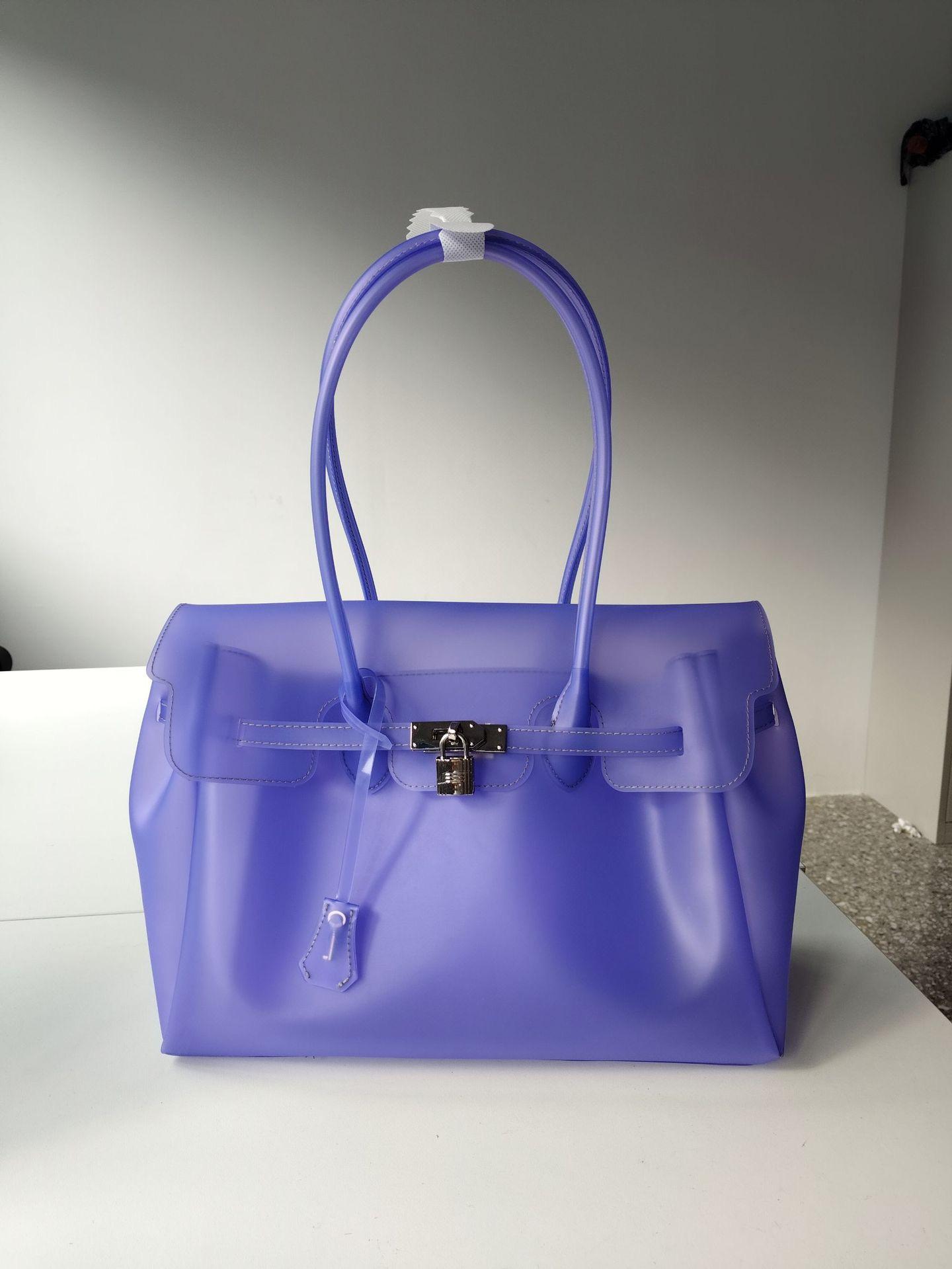 Handbag, TPU transparent jelly bag, shoulder bag, tote bag.